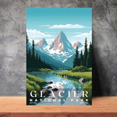 Glacier National Park Poster, Travel Art, Office Poster, Home Decor | S3 - image3